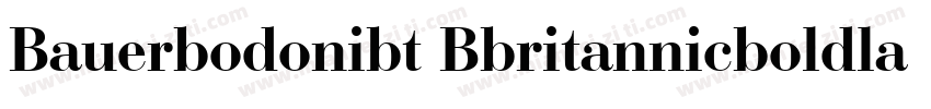 Bauerbodonibt Bbritannicboldlack字体转换